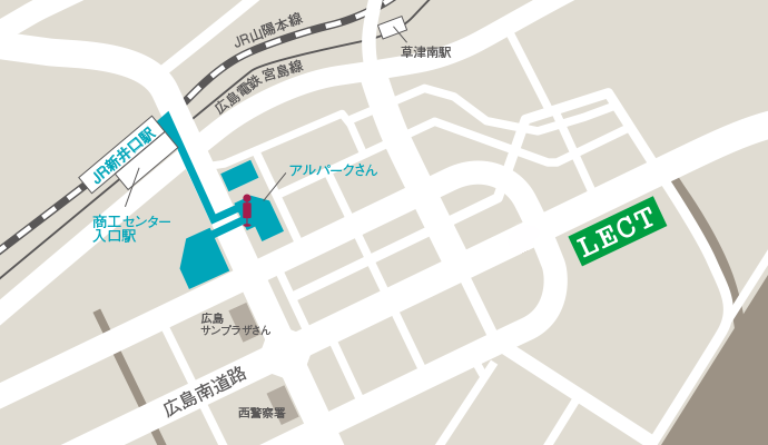無料シャトルバスマップ